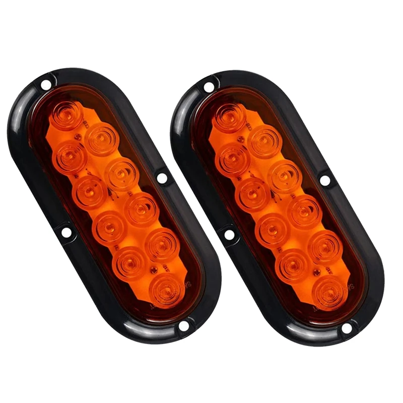 

6 Inch LED Set Edge Light Tail Light Turn Signal Light Brake Light Car Accessories Yellow