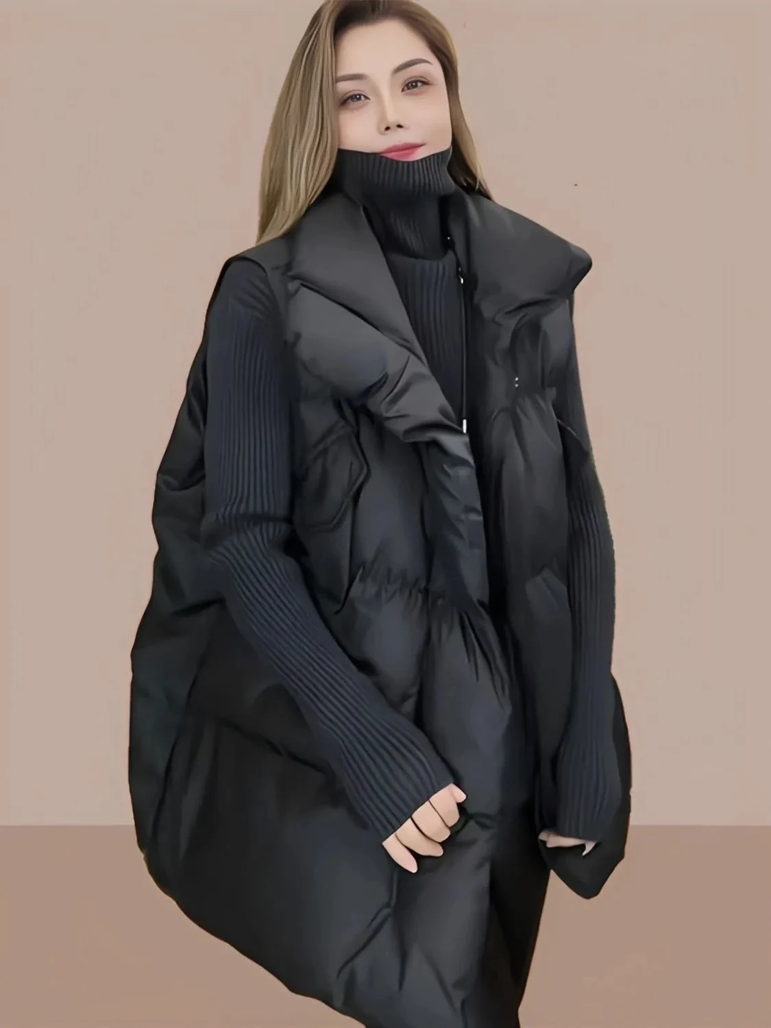 Colete de Inverno para Mulheres Tamanho Grande 4XL Parkas Casuais Sem Mangas Casaco Puffer Feminino Coreano Jaqueta de Algodão Acolchoada