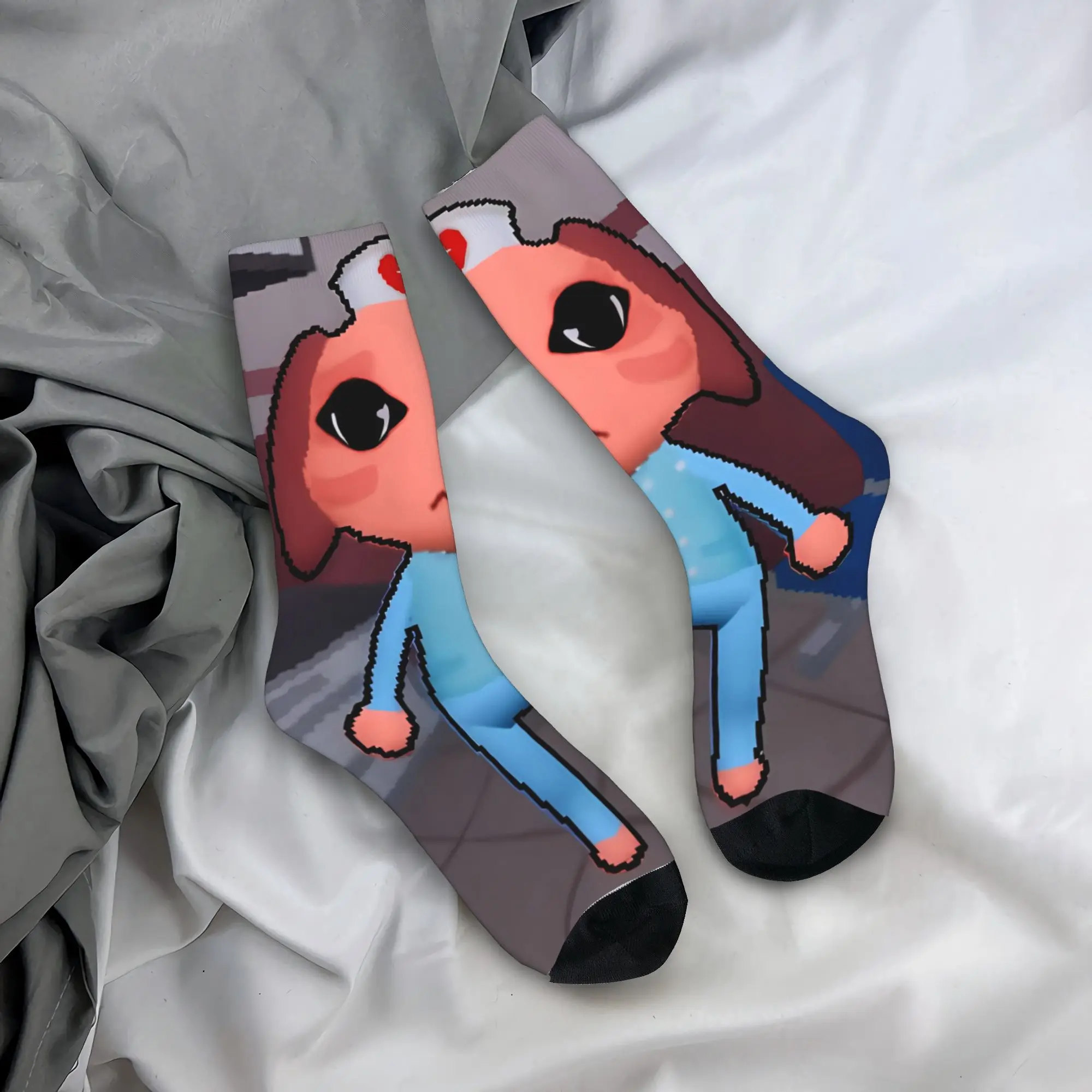 Animal Hospital Nurse Dog Standing Cartoon Socks Novelty Stockings Winter Non Slip Unisex Men Socks Quality Outdoor Sports Socks