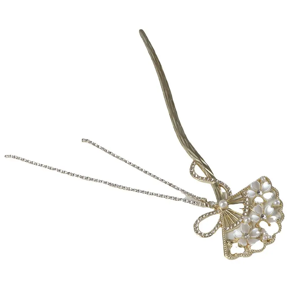 

Hair Fork Floral Elements Ancient Fan Fringe Hairpin Hanfu Step Shake Antique Style Hair Stick Retro Temperament Hairpin