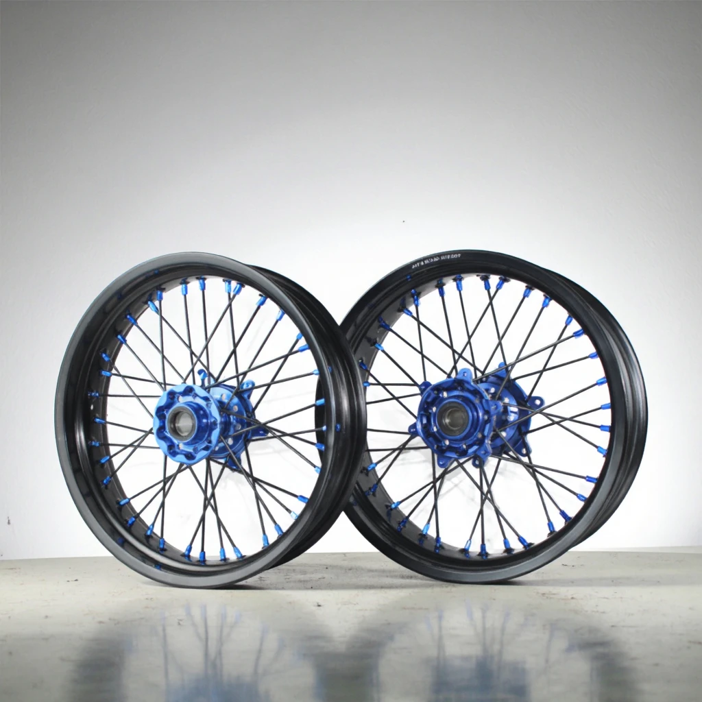 High Performance 7116 Aluminum Alloy 17 Inch Supermoto Wheelset - For YZ250/YZF250/YZF450 2003-2024