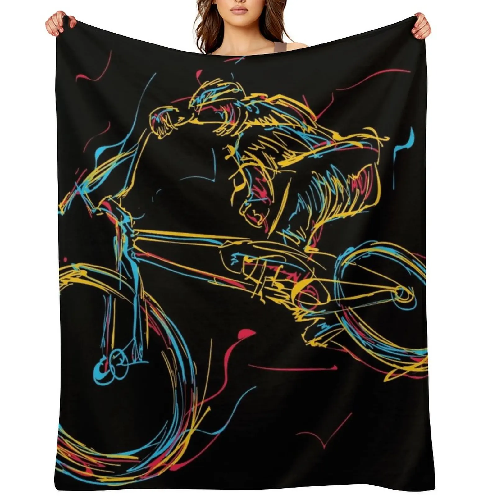 

Colorful bmx Throw Blanket Luxury Blankets For Bed Bed linens Summer Blankets