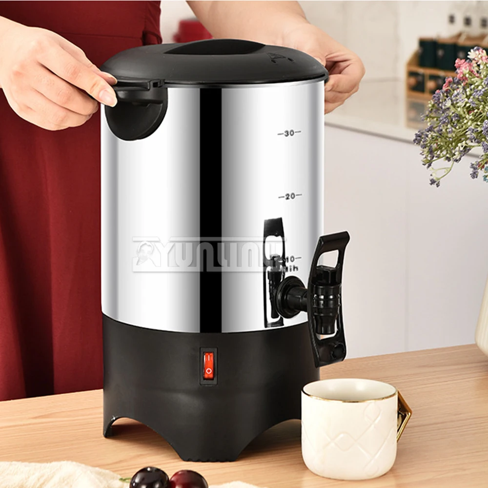 Urne à café commerciale en acier inoxydable, grand distributeur, eau chaude domestique, pot thermique Wskins, 5,2 L