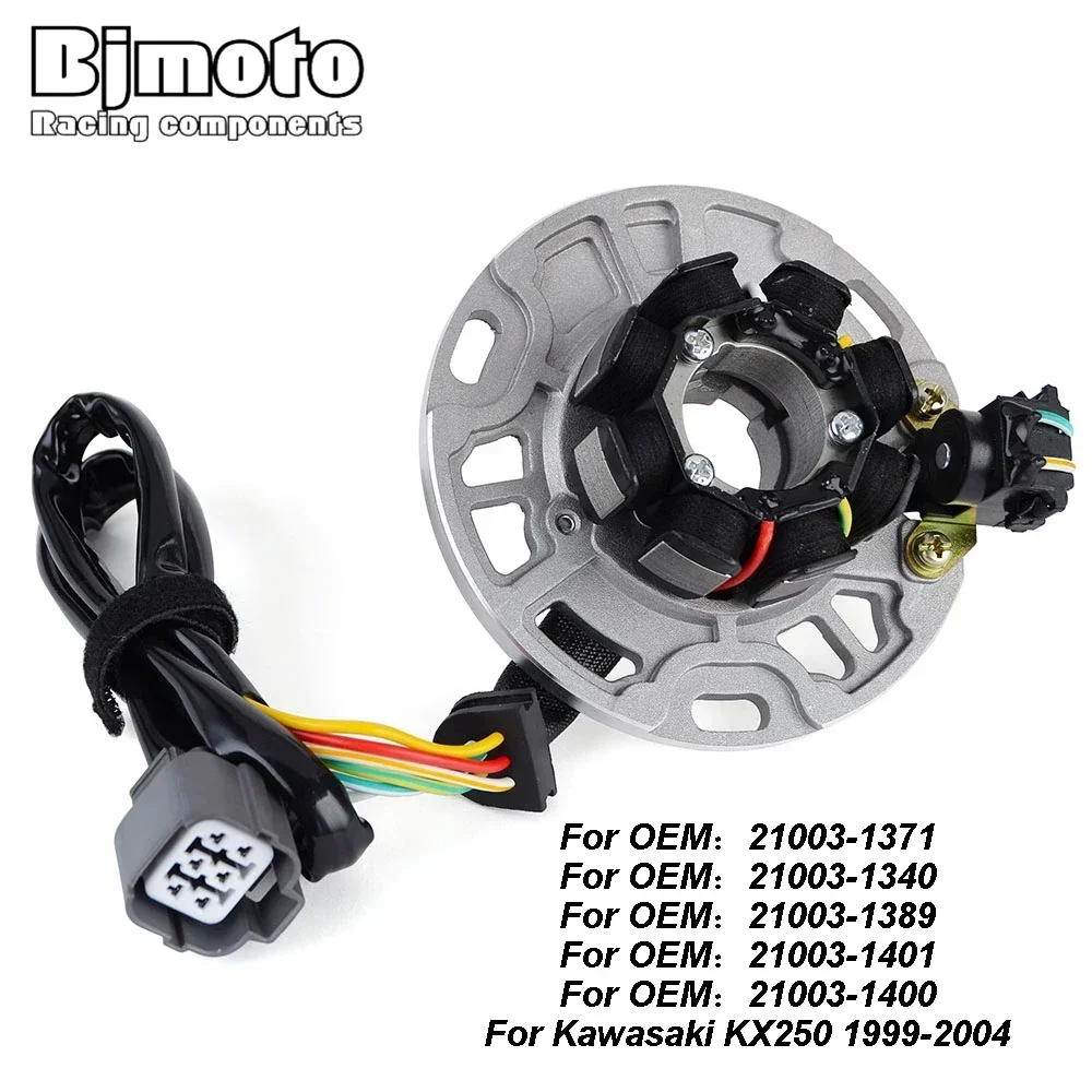 

Катушка статора мотоцикла для Kawasaki KX250 KX 250 1999-2004 2002 2003 для Suzuki RM250 RM 250 1996-2000 32101-37E00 21003-1371