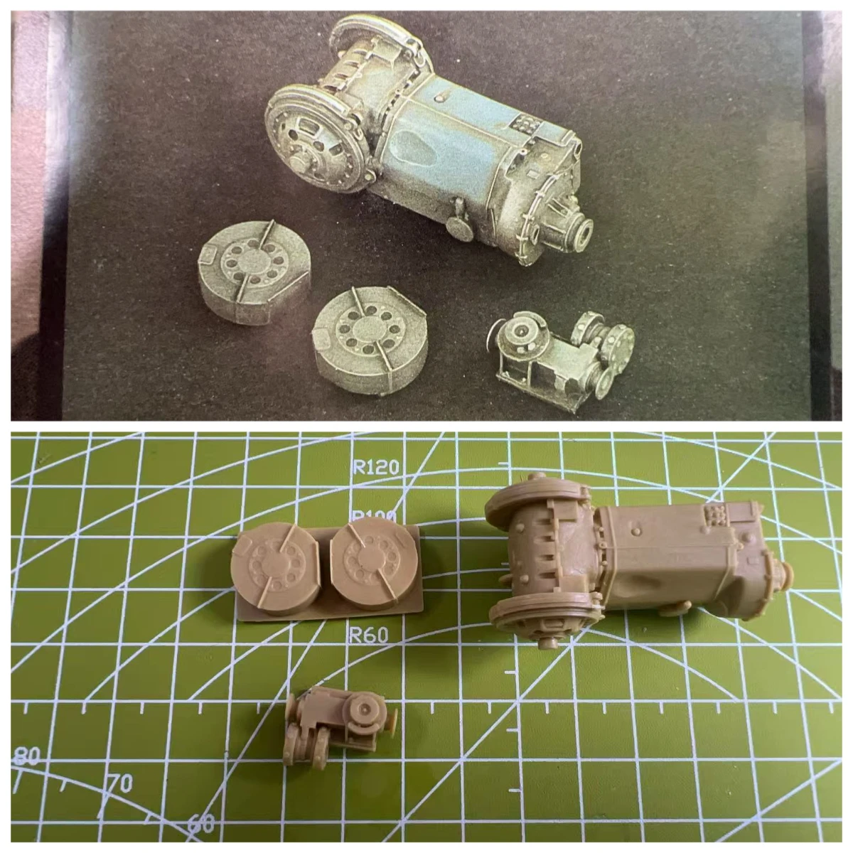 

1:35 High Quality Die Casting Resin Model Assembly Kit Resin Leopard Transmission Model Unpainted Grey