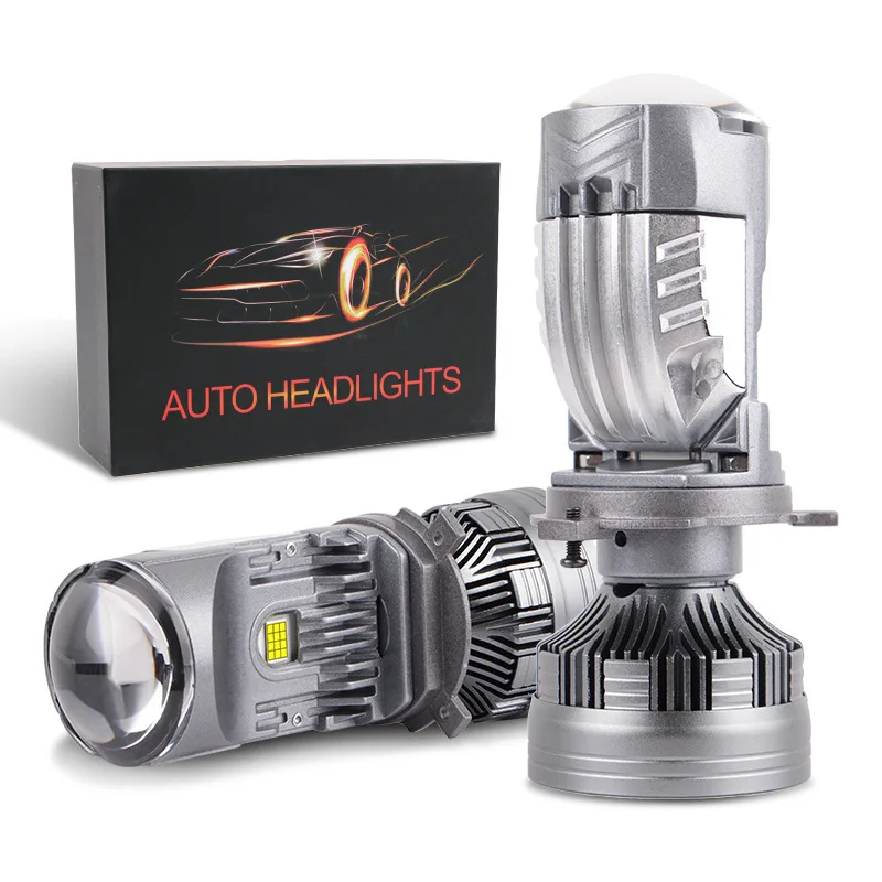 M01U Dual-Lens H4 Perspective Laser Headlight 6000K Car LED Near and Far Integrated High-Power Vehicle Light Modification
