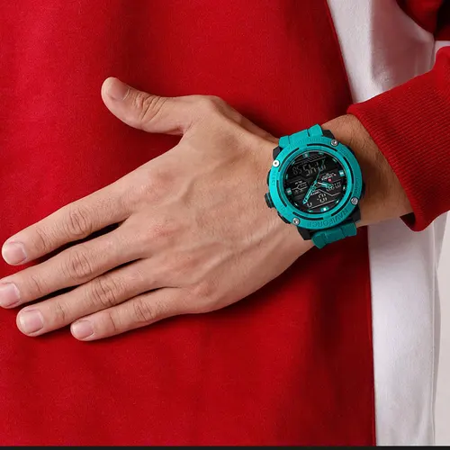 Imagen 2 del producto Reloj deportivo NAVIFORCE para Hombre, Reloj de pulsera de cuarzo con pantalla Dual resistente al agua, Reloj Digital con fecha, cronómetro militar, Reloj para Hombre