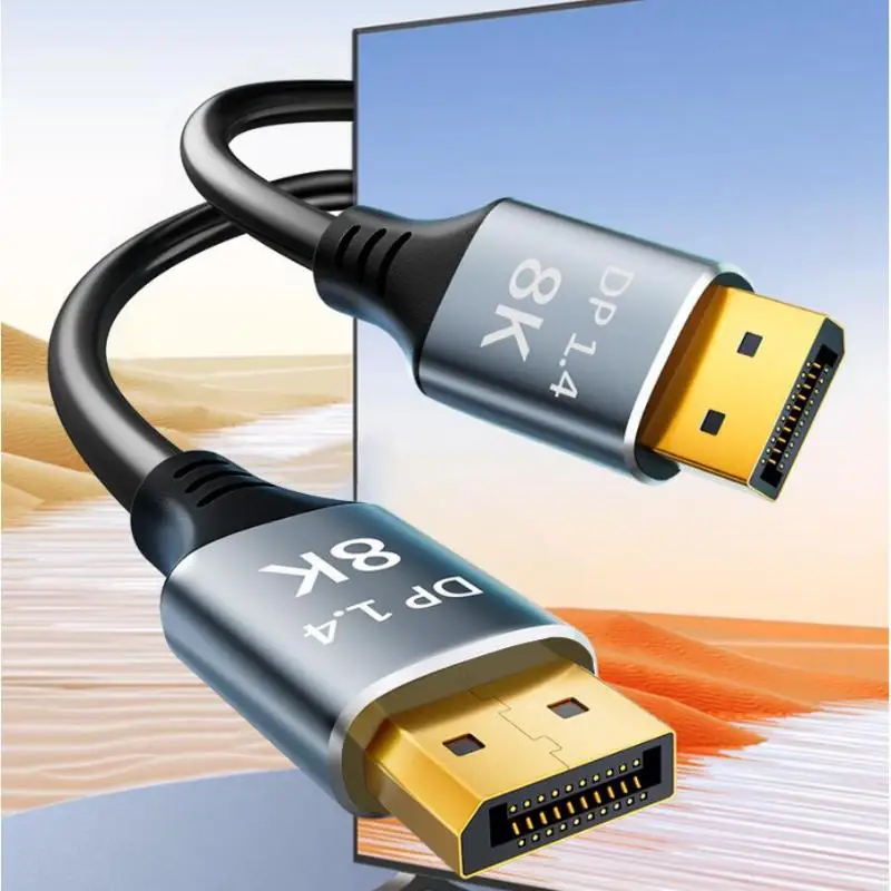 1Pcs 1/1.5/2/3/5Meters 4K 240Hz 32.4Gbps DisplayPort 1.4 8K 60Hz DP Cable For PC Monitor Games Accessories