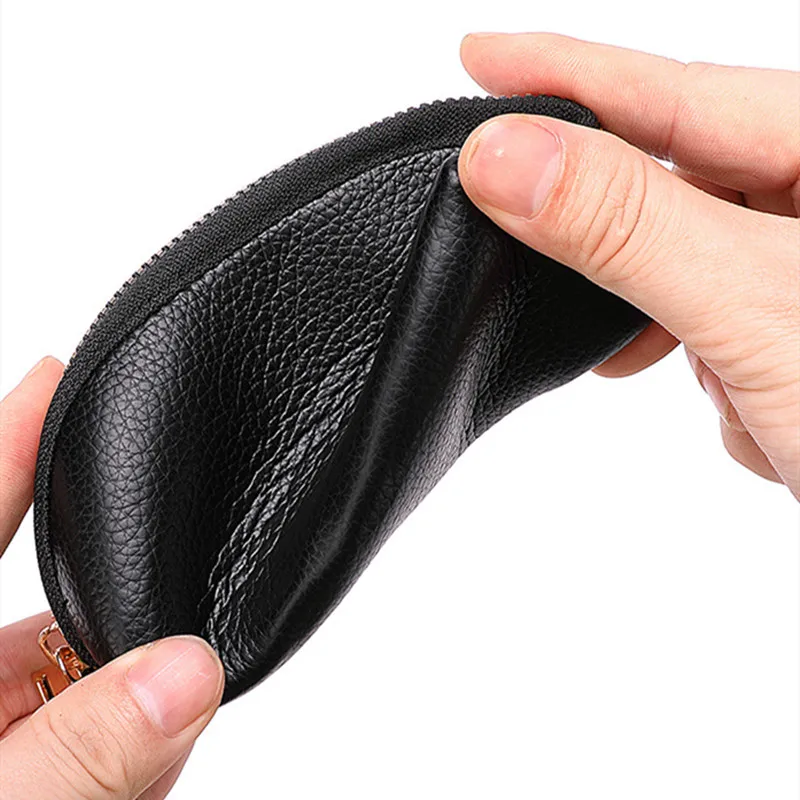 2024 New Key Bag Car Key Bag Large Capacity Multi-Function Soft Leather Small Wallet Key Bag