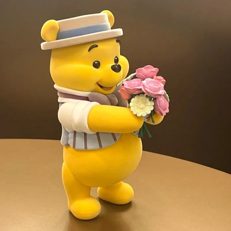 Winnie The Pooh Love  Figure Kawaii Winnie Model Collection Statue Anime Action Figurine Desk Ornament Cute Confession Gift Toys