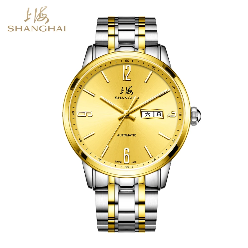 

2025 New Shanghai Men's Watch Automatic Mechanical Watch 41.5MM Sapphire Stainless Steel Simple Fashion Business Watch SH3009
