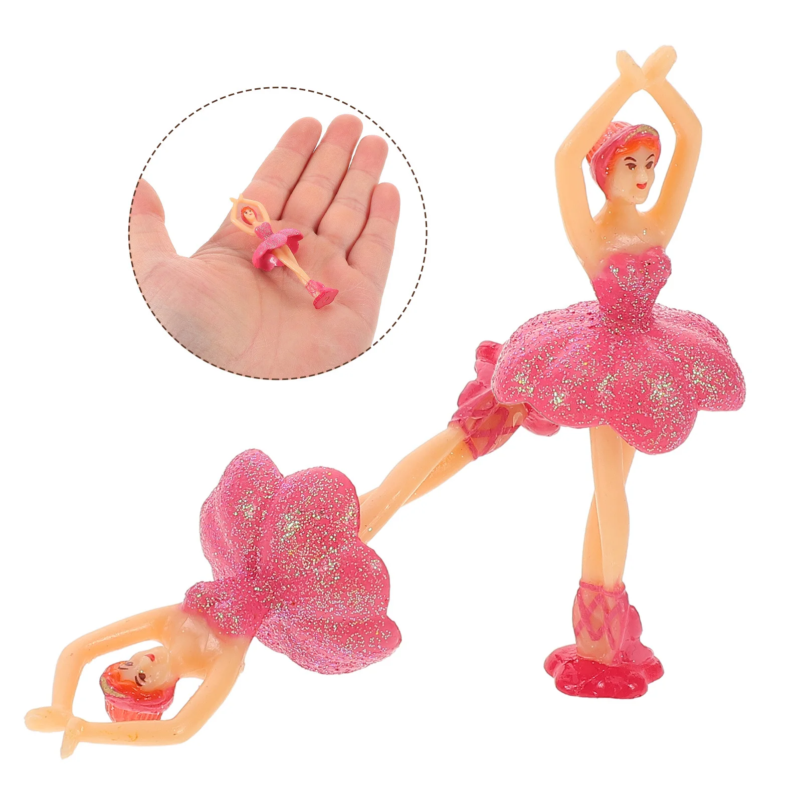 

6pcs Ballerina Music Box Handpainted Dancing Girl Ballet Statue Decorative For Home Kids Art Lightweight Portable Gift