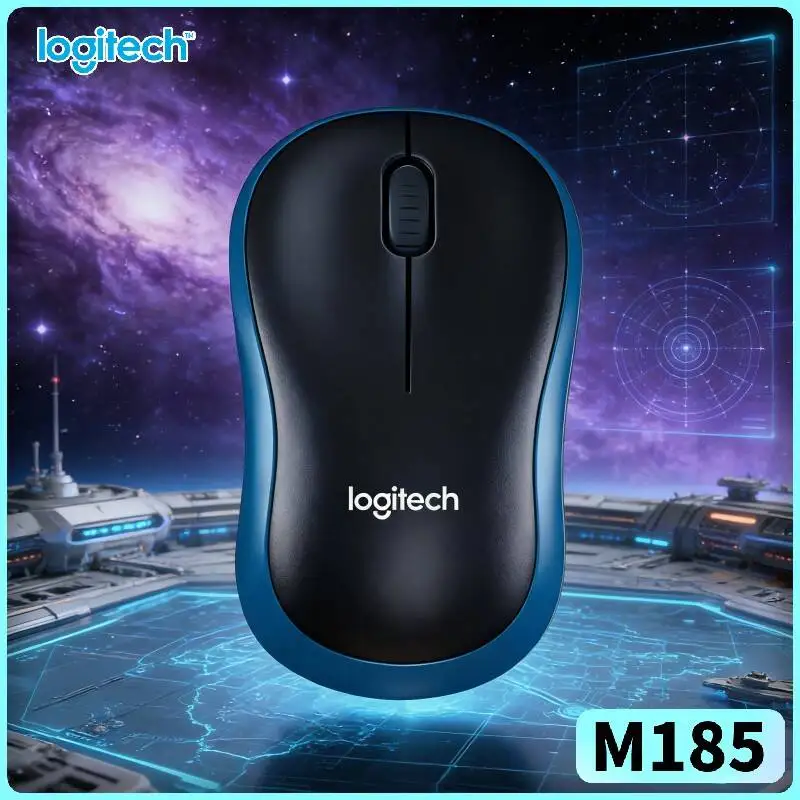 Logitech M185 Design-Symmetric Mouse Left-Right Hand Use 1000 DPI 2.4GHz 10m Range Auto-Sleep Multi-Platform Home Tool