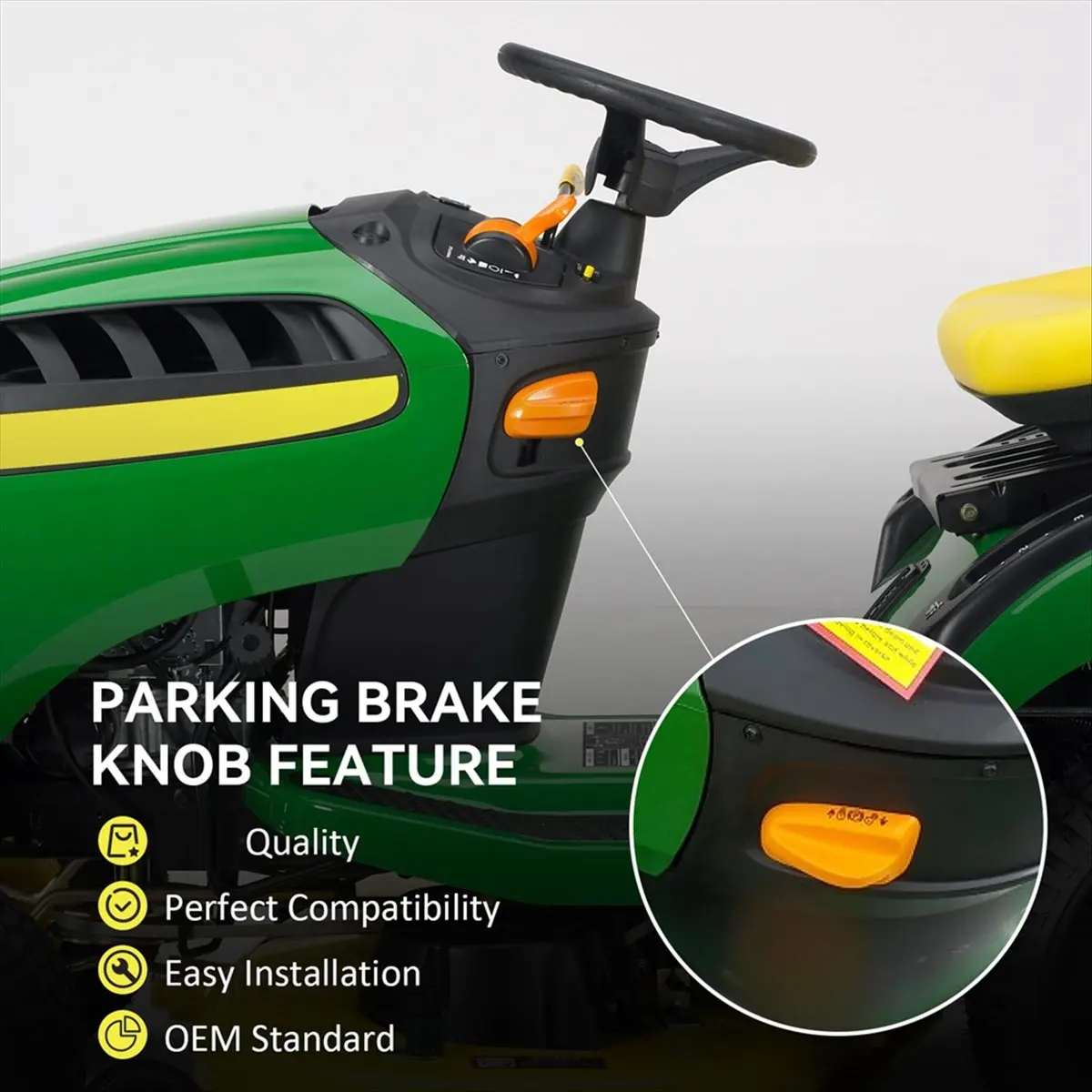 HITL GX23146 Parking Brake Knob for Tractor 107H 107S 92H D100 105 110 120 130 140 150 155 160 170 E100 110 120