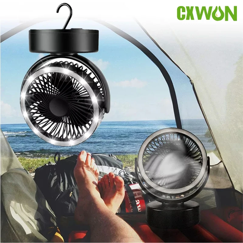 

Portable Rechargeable Led Camping Lights Outdoor Camping Fan Lighting USB Power Bank Emergency Camping Flashlight For Camp Tent