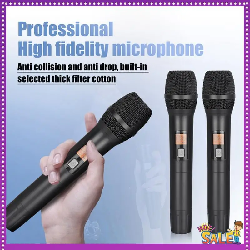 

AA87 Handheld Portable Wireless Microphone System Mic UHF Long Range Dual Antenna For Karaoke Stage Performances