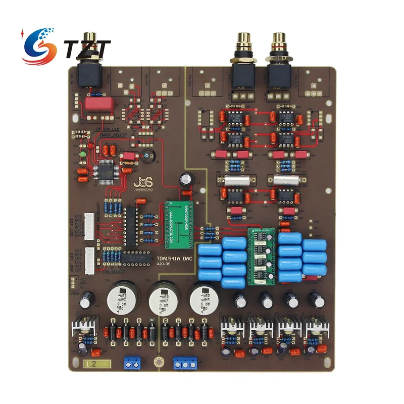 Imagem -02 - Tzt Josaudio Tda1541a Dac Decodificador Placa de Decodificador de Áudio Clássico