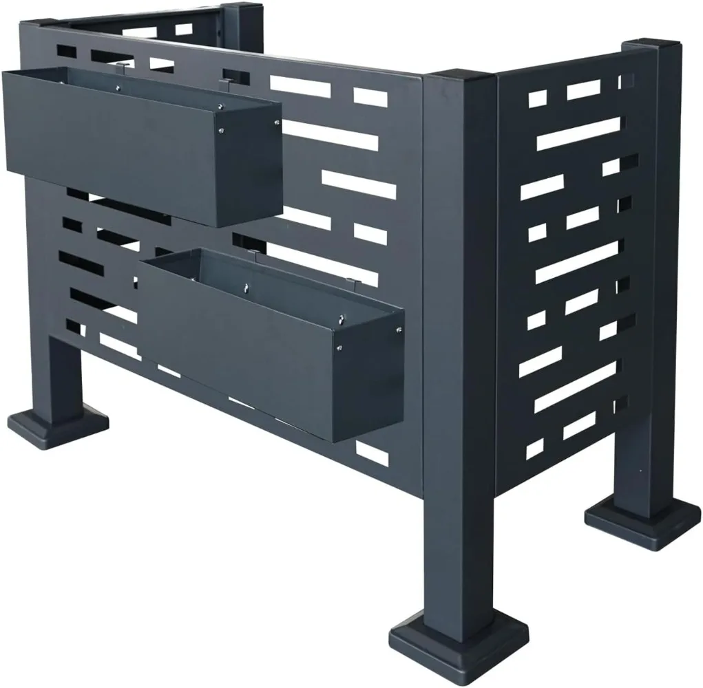 

Air Conditioner Fence, 3ftx2ft Metal Outdoor Privacy Screen Fence Panels for Outside to Hide AC, Easy Installation