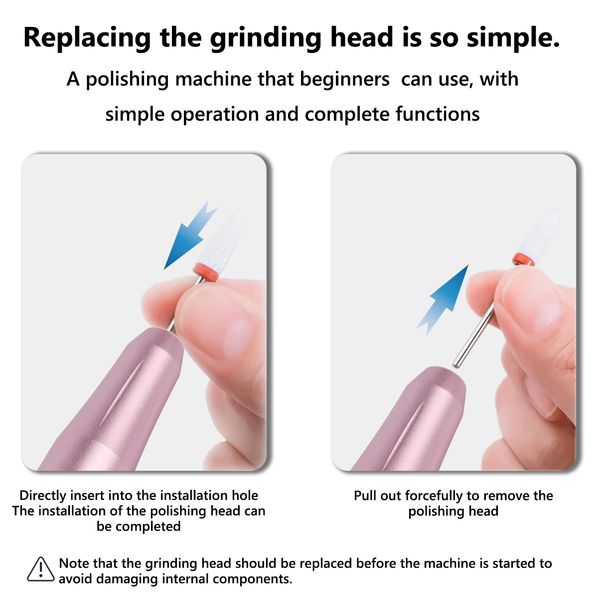 12000RPM Wire Nail Drill Polishing Pen USB Interface Rechargeable Nail Drill Machine Set Portable Manicure Drill Salon Tool