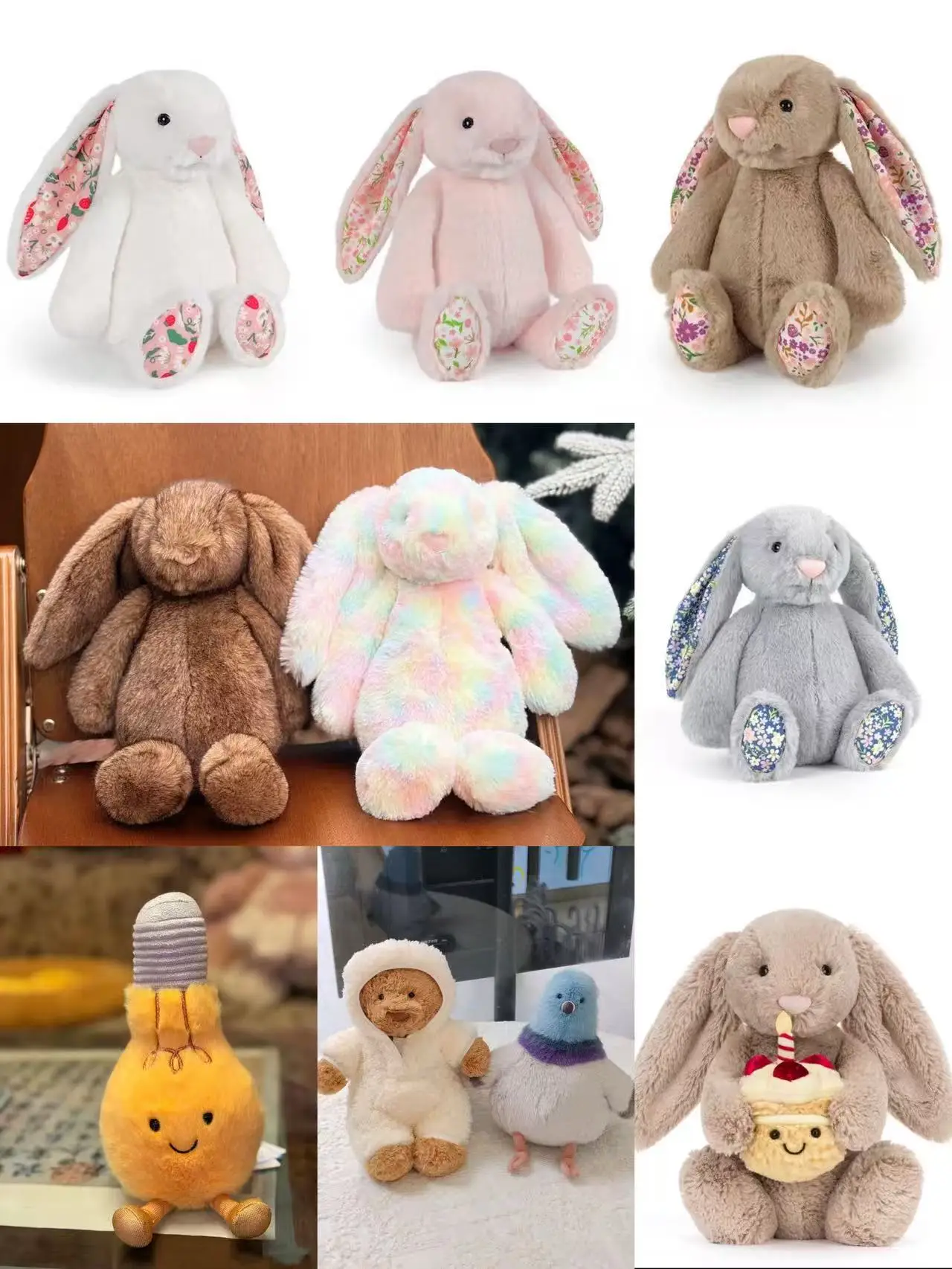 Juguetes de peluche de la nueva serie de osos Bartholomew de J C Plush, Oso Berenjena, Oso del Amor, Lindo juguete de peluche, Confort para bebés, Regalo de cumpleaños para niños