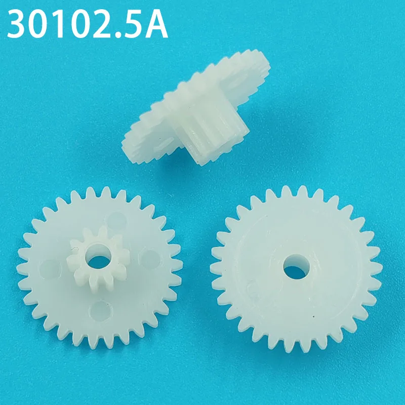 30102.5A 0.5M Plastic POM Gear Diameter 16mm 30 Teeth 10 Teeth Double Layer Gear 2.5mm Hole DIY Toy Parts Accessories 30+10T