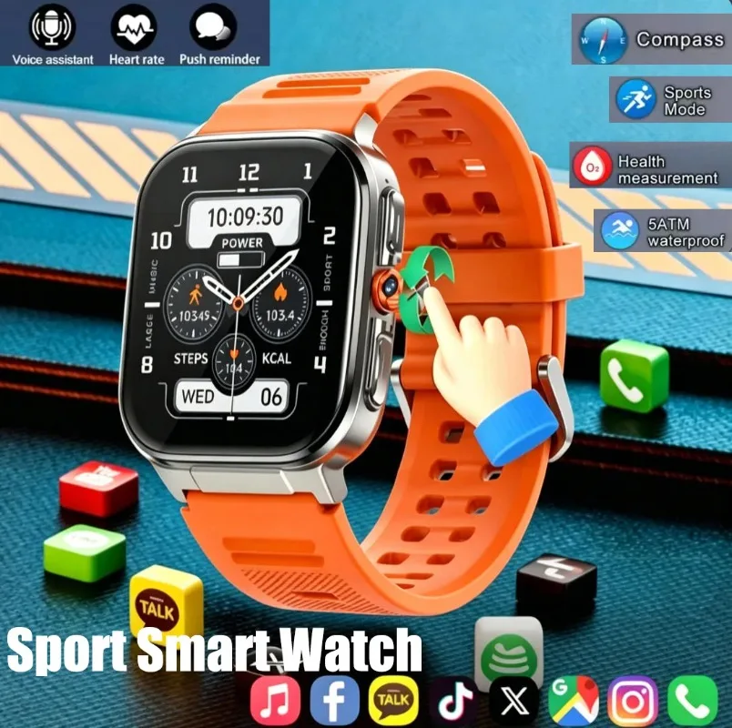 CDS9 Android Smart Watch, GPS & WiFi Supported, Heart Rate Monitoring Multifunctional Fitness Sports Watch For Men Women