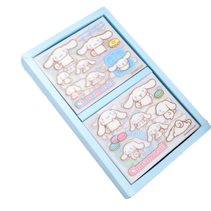 50Sheet Sanrio Kawaii Sticker Hello Kitty Kuromi Cinnamoroll Melody Hand Account Material Decoration PET DIY Stickers Kids Toys