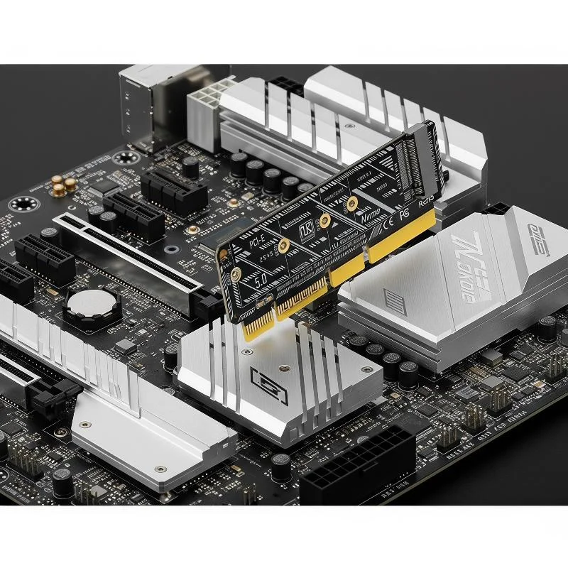 1Pcs PCIE5.0 X4/X8/X16 To M.2 M Key NVME SSD Adapter PCIE NVME Expansion Card Riser Supports 2230 2242 2260 2280 M.2 NVME SSD