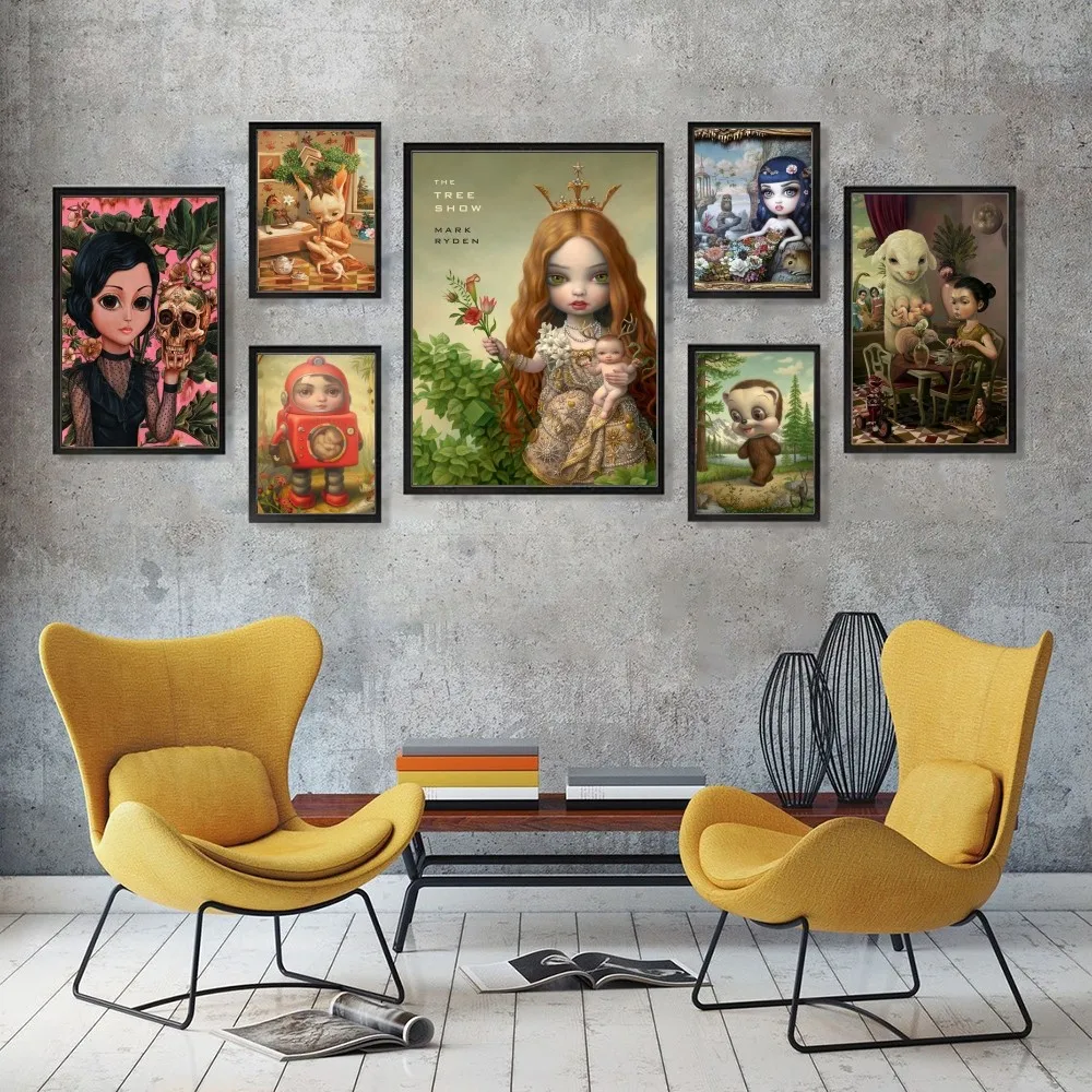 Mark Ryden Surreal Art Poster 1PC Cartoon Pop Poster Paper Waterproof HD Sticker Bedroom Entrance Home Living Room Wall Decor