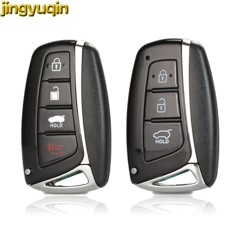 Jinyuqin New 3/4 Button Smart Car Key Shell For Hyundai Genesis 2013 2014 2015 Santa Fe Equus Azera IX45 Remote Auto Vehicle Fob