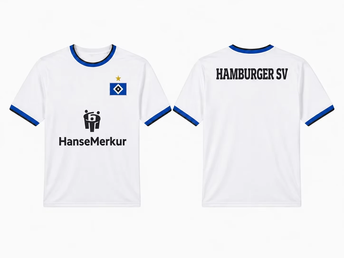 2026 new Best-Seller Trending Solid Blue Hamburg Soccer Jersey Short Sleeve T-Shirt, Sports Enthusiasts Daily Wear Item
