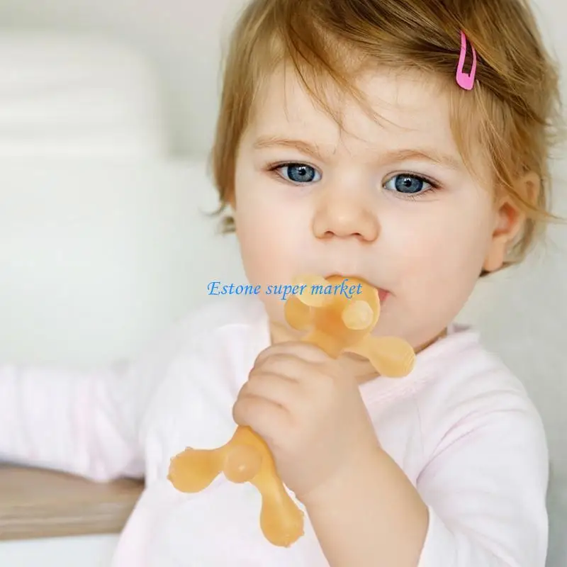 090B Silicone Baby Teether Baby Soothing Teether Educational Sensory Toy for Infant Teether Rabbit Teether
