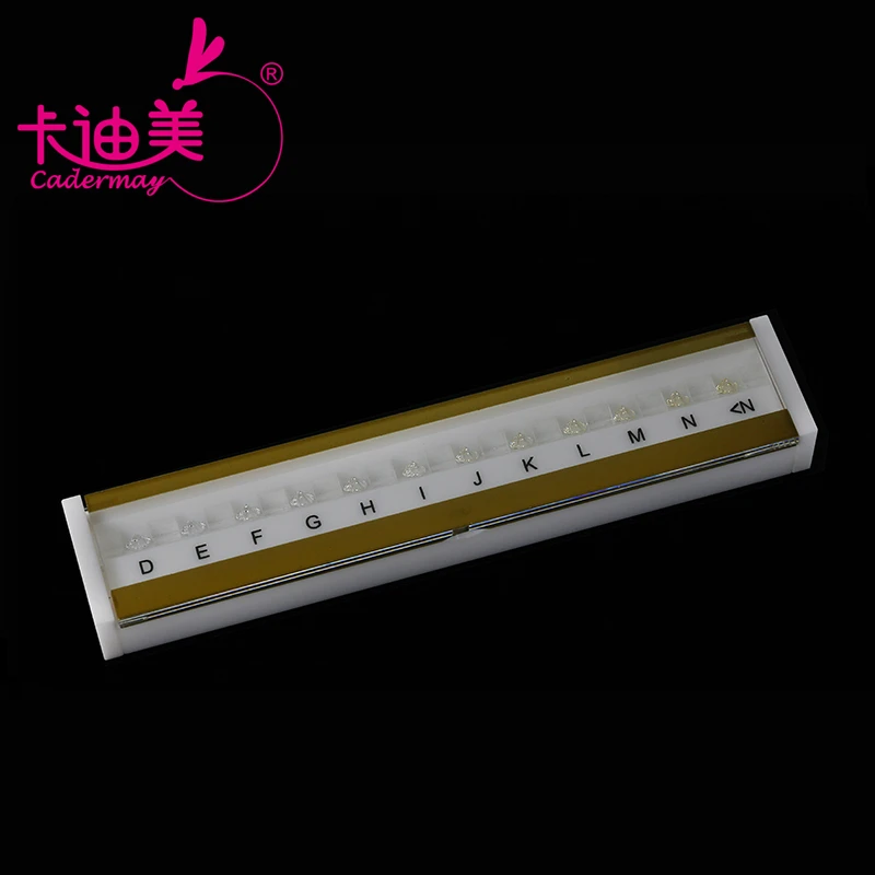CADERMAY Teaching Tool Display Diamond Grade Color Standard Scale Master Stone Round Shape Cubic Zirconia Stone Jewelry Tool