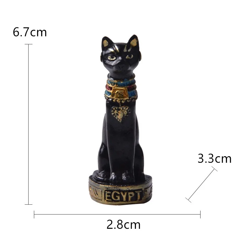 Cat Statue Ornament Egyptian  Figurine  Decoration Vintage  Goddess  Home Garden view 6