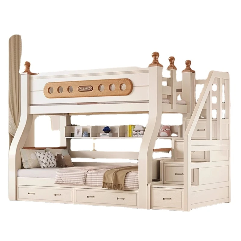 Boys Toddler Children Beds Luxury Modern Princess Bunk Children Beds Loft Trundle Camas Infantiles Kids Bed Set Furniture BL50CB