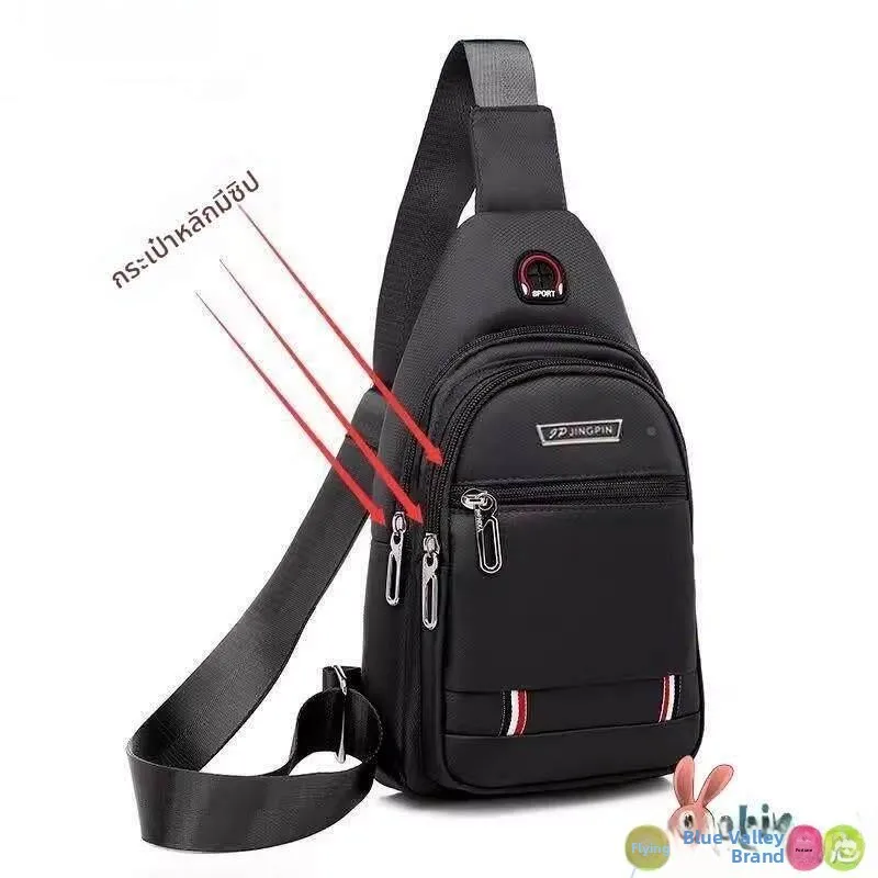 

Waterproof Oxford Cloth Crossbody Backpack Men's Chest Bag Single Shoulder Sling Bag Casual Sports Canvas Bags for Men