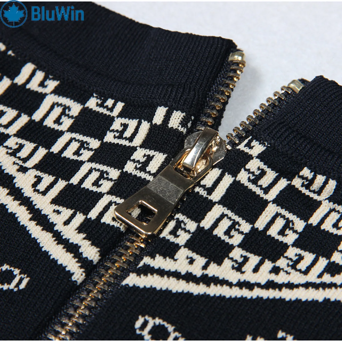 ชุดเดรสบอดี้คอนผ้าถักพรีเมียม BluWin สำหรับผู้หญิง แขนยาว คอกลม ทรงเข้ารูป เหมาะสำหรับใส่ไปทำงานหรือไปงานเลี้ยงอาหารค่ำ