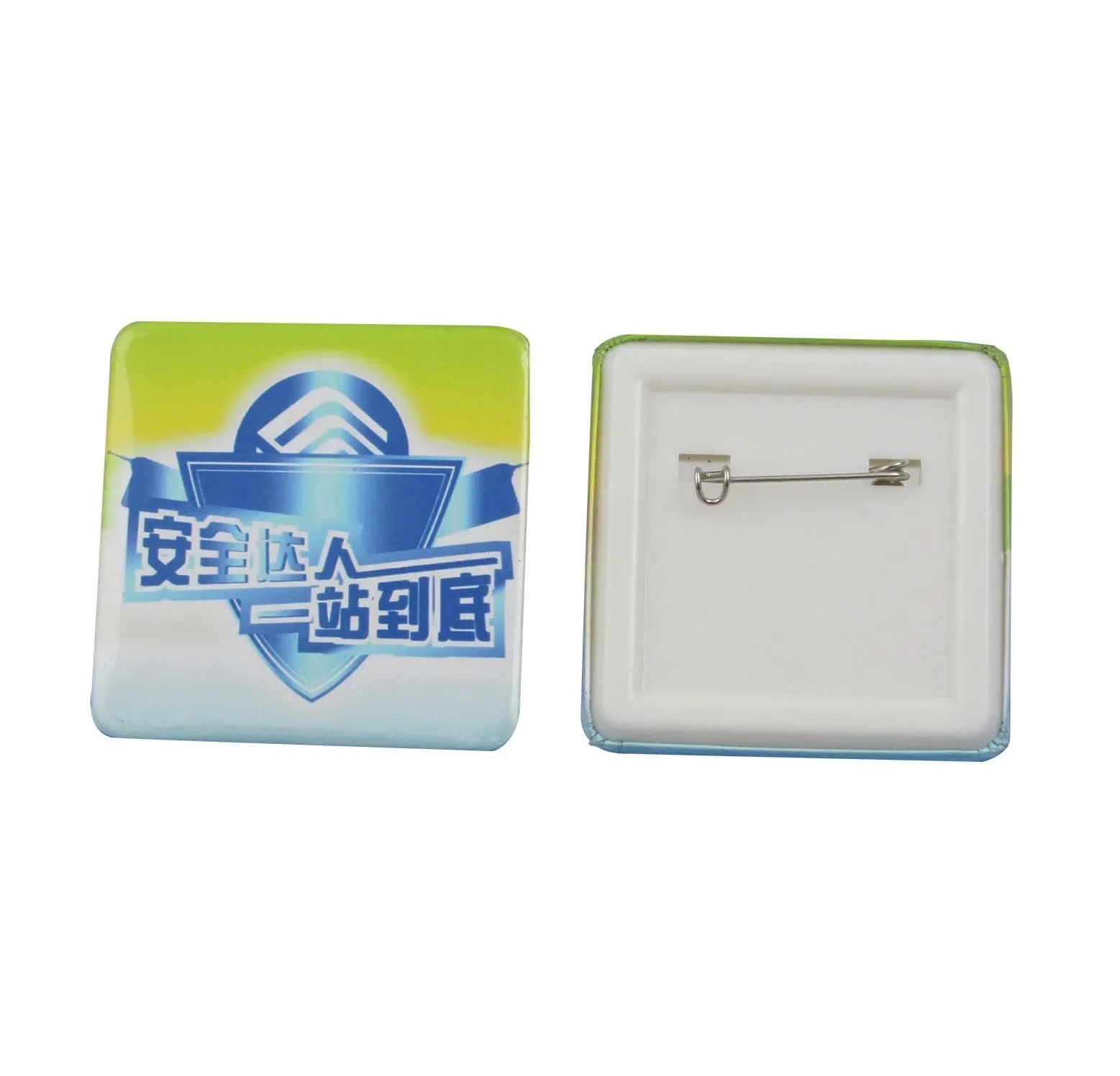 55*55mm Square Shape Button Maker Machine with Cutter and 100 Sets Pin Badge Materials / Refrigerator Badge Making Machine Tools