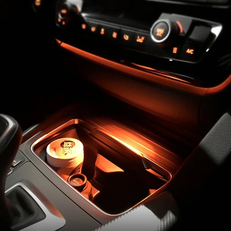 Central Cup Holder Ashtray Ambient Light Upgrade for BMW F30 F32 F34 3 4 Series Car Interior Ashtray Lighting Decorative Lamp