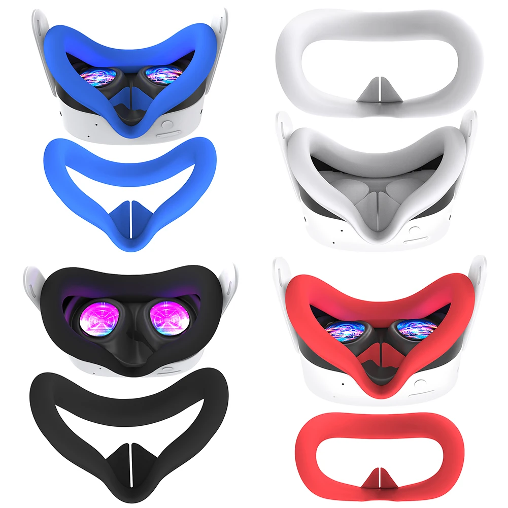 Силиконовая маска для лица VR для Meta Quest 3S VR, защищенная от пота силиконовая маска, подушка для лица, аксессуары для Meta Quest 3S VR
