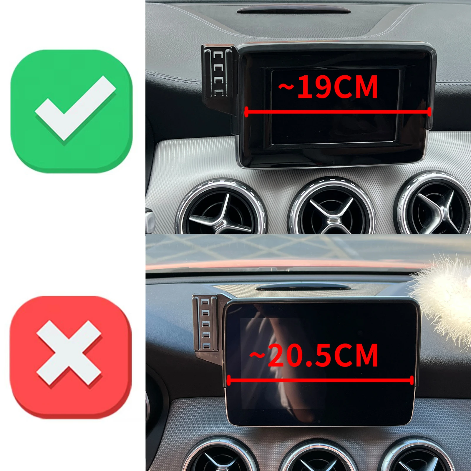 fit for Mercedes-Benz CLA 2013 2014 2015 Stable Clip-On Phone Holder​​ Mount Screen Base No Vibration​ Car accessoires