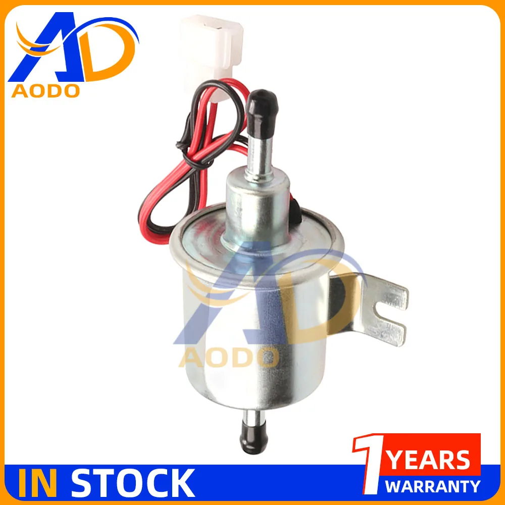 12V 24V Universal Electric Fuel Pump Low Pressure Petrol Diesel For Car Carburetor Motorcycle ATV Gold Silver HEP-02A
