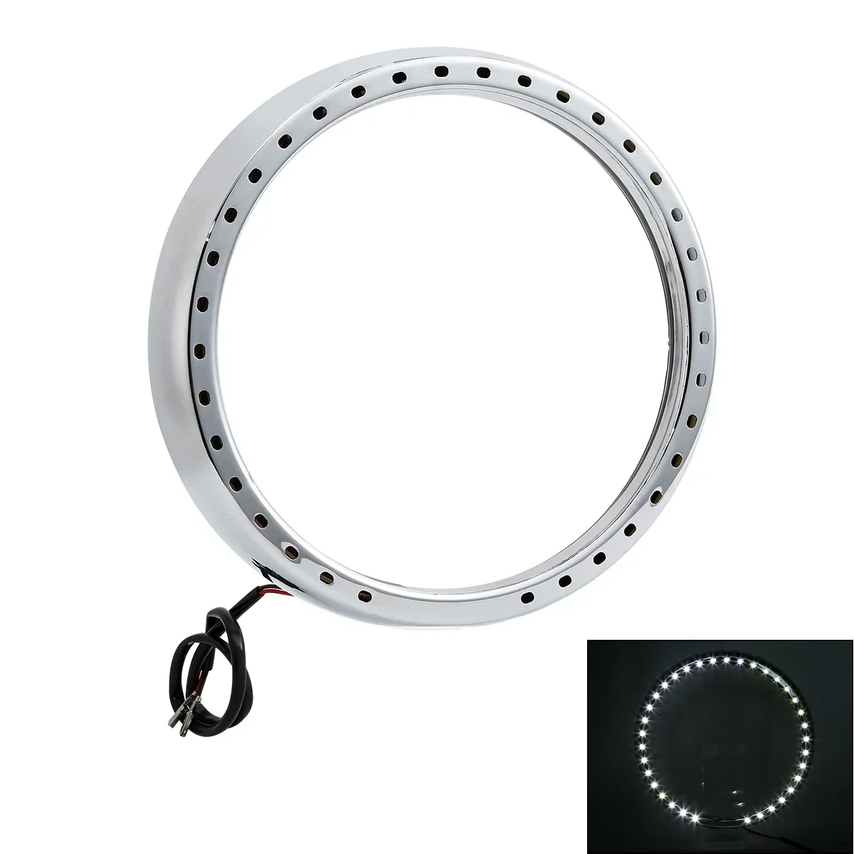 

Moto Acsessories 7-дюймовая накладка на фару с подсветкой для Harley Touring Road Street Electra Glide