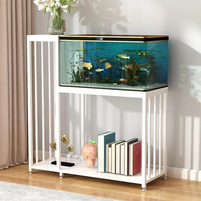 

29 Gallon Fish Tank Stand, Metal Aquarium Stand with Shelves for Fish Tank Accessories Storage, Reptile Tank Turtle Terrariums