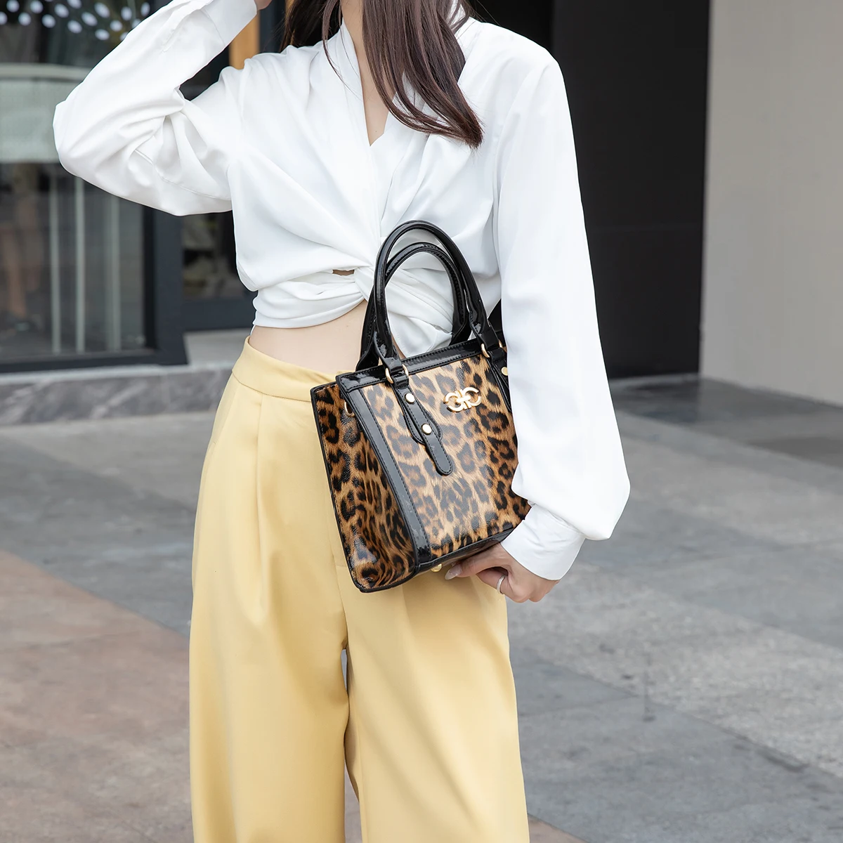 Tas Tangan Motif Macan Tutul M - Women Bags For Office Use ulasan dan harga