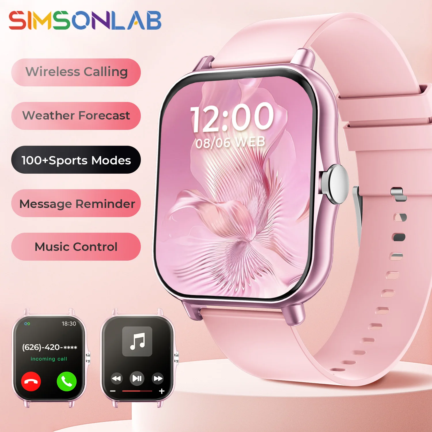 2026 New Smartwatch Bluetooth Call Fitness Tracker Heart Rat