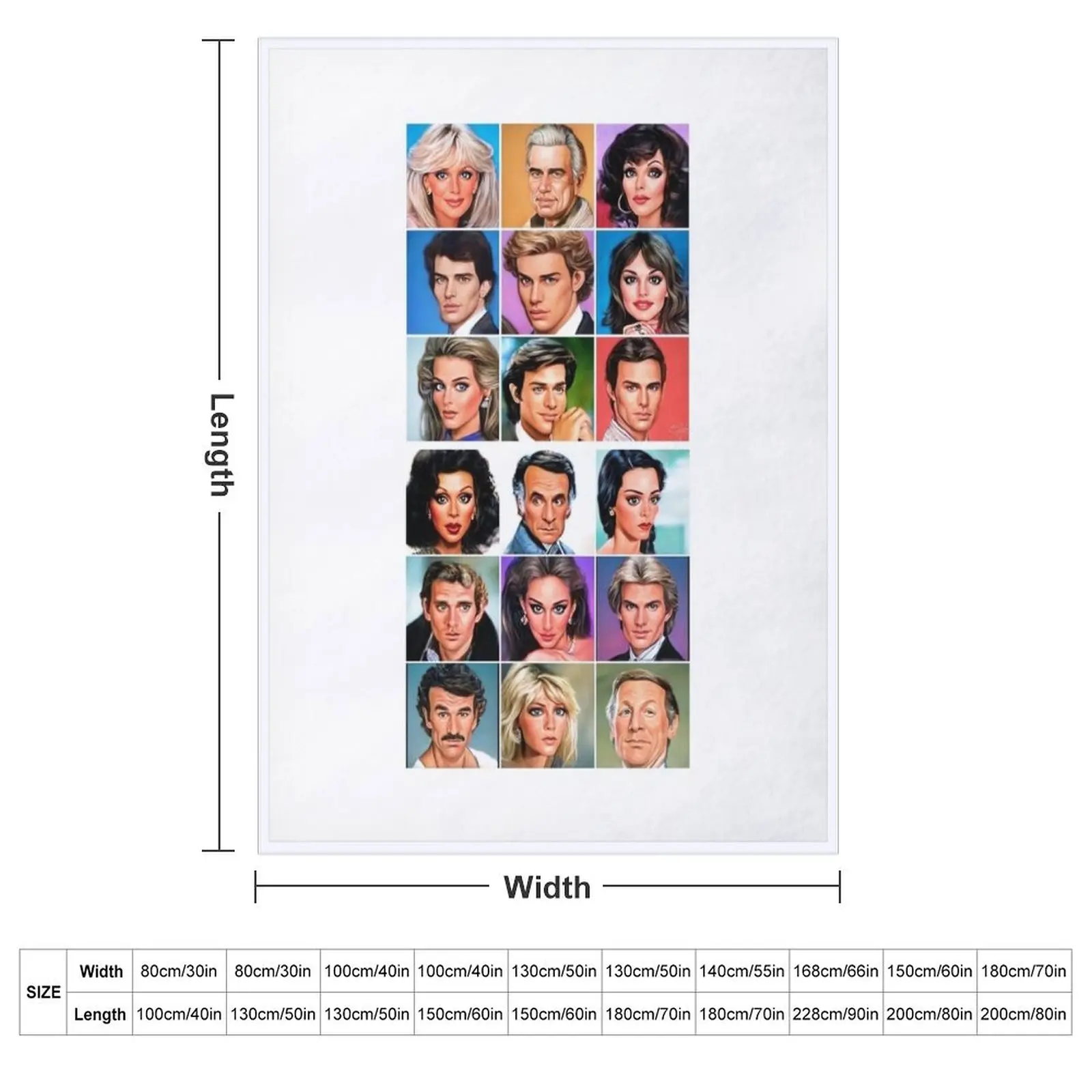 ORIGINAL DYNASTY CAST Throw Blanket couch cozy soft plush fuzzy picnic outdoor blanket