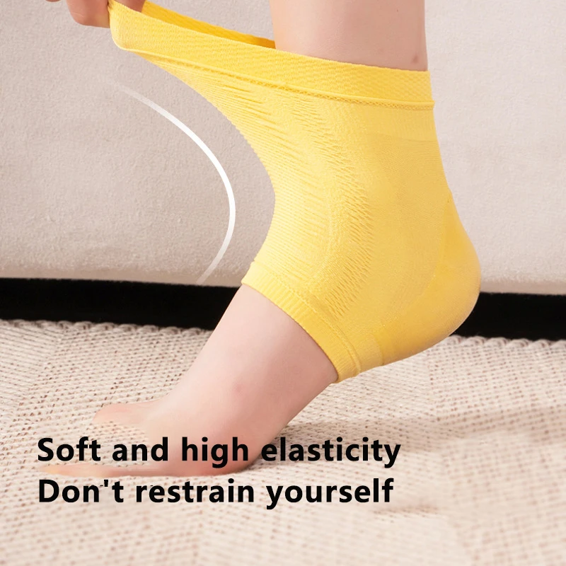 2 個のシリコンヒール保護カバーヒールサポートフットケアソックスひび割れ防止と保湿ソックス
