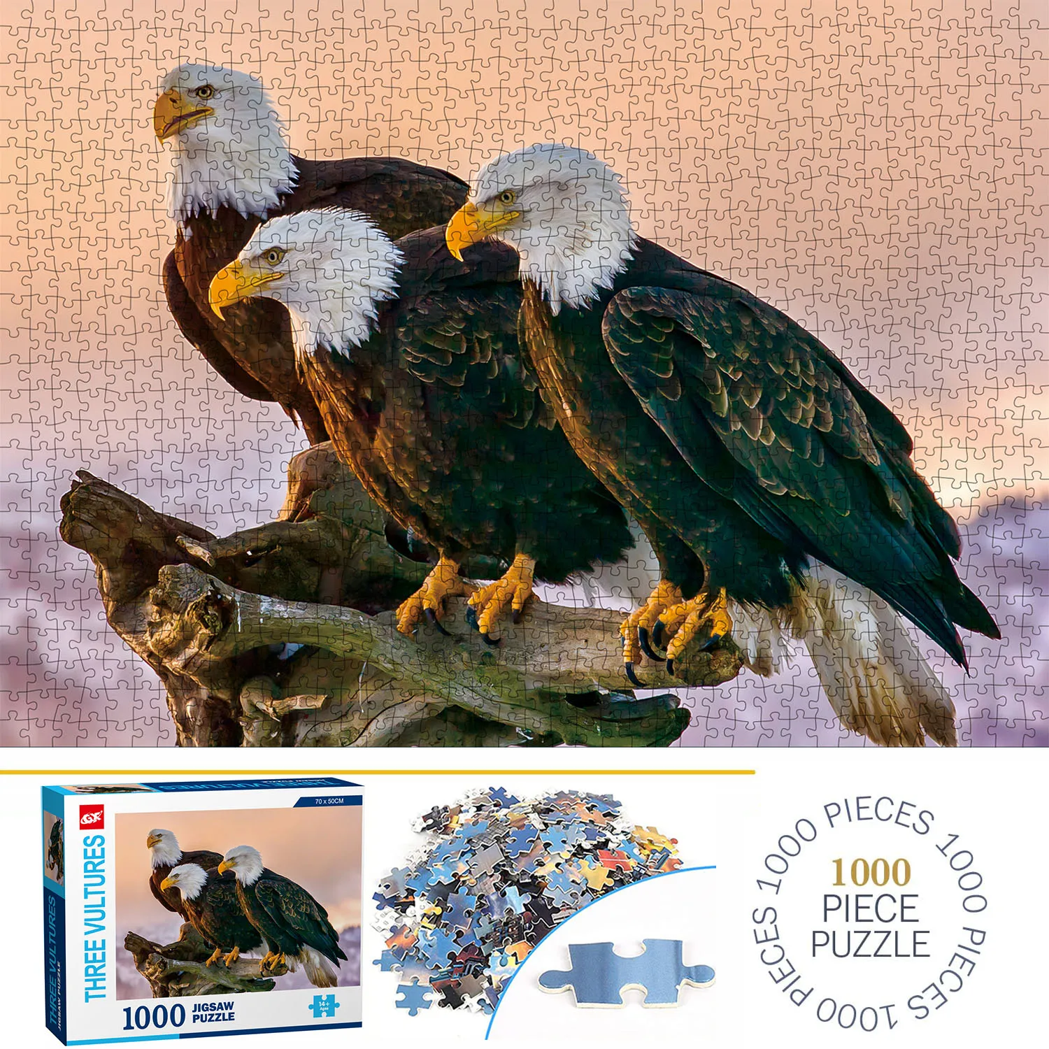 1000 sztuk puzzli z trzemaulturami dla dorosłych wystrój domu gry rodzina zabawa puzzle podłogowe zabawki edukacyjne dla dzieci