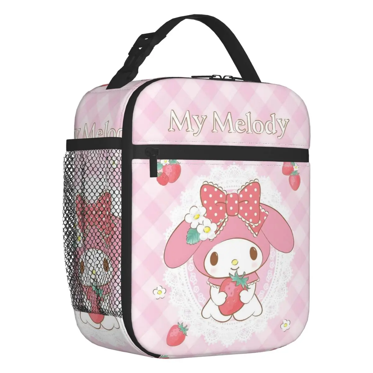 

Custom Melody Cartoon Movie Insulated Lunch Bag for Women Portable Fashion Film Thermal Cooler Bento Box Beach Camping Travel